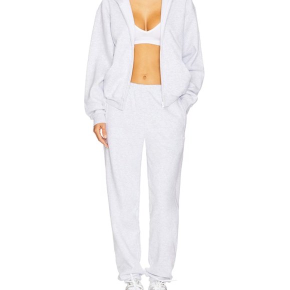 SKIMS Cotton Fleece Classic Jogger in Light Heather Grey Sz XXS - Picture 6 of 7